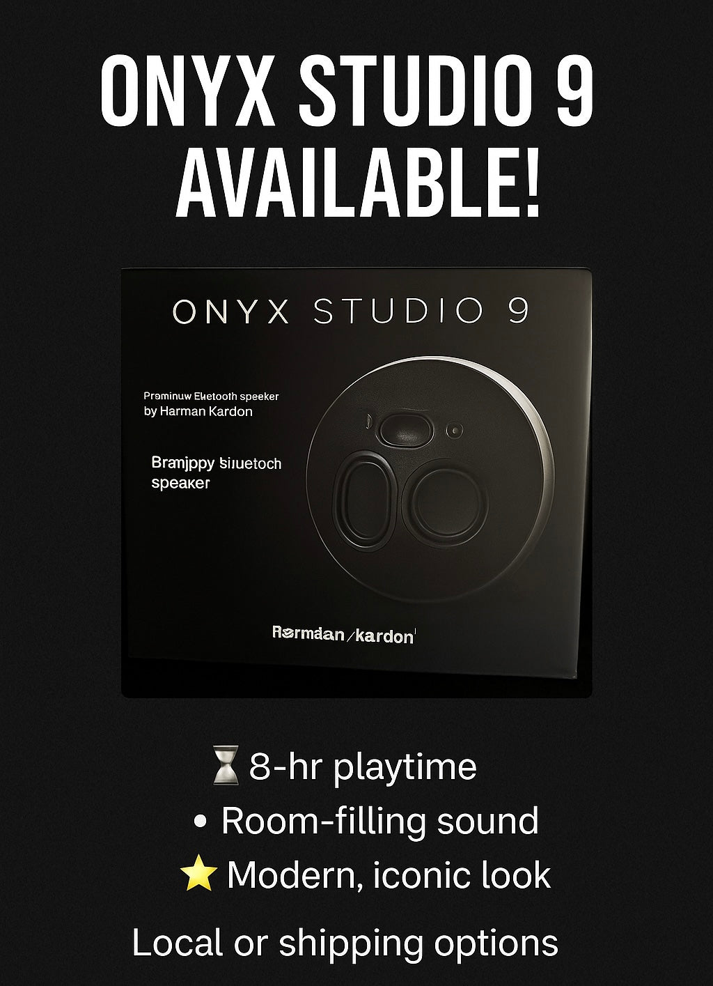 Harman Kardon Onyx Studio 9 – Premium Bluetooth Speaker 🔊